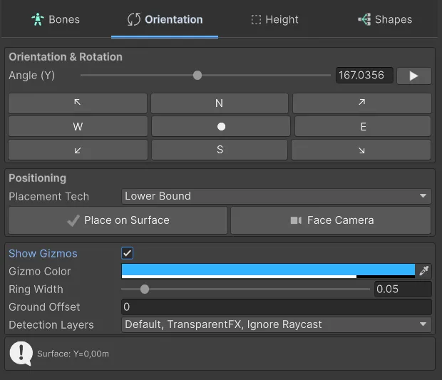 Control de Orientación en Animation Control Hub