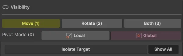 Selector rápido de herramienta para mover o rotar huesos.
