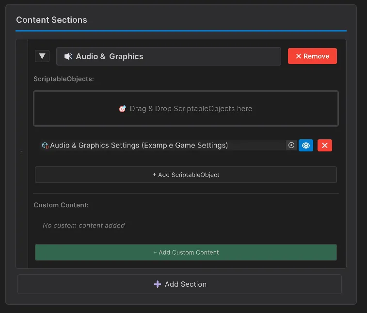Agregar Contenido en una seccion de Dashly