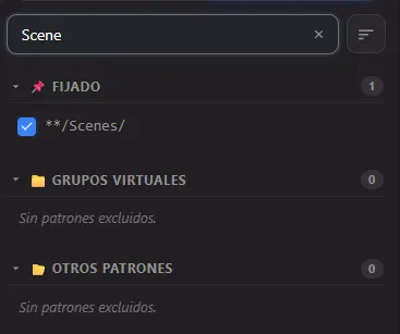 Filtrado en tiempo real con el botón de limpieza de búsqueda