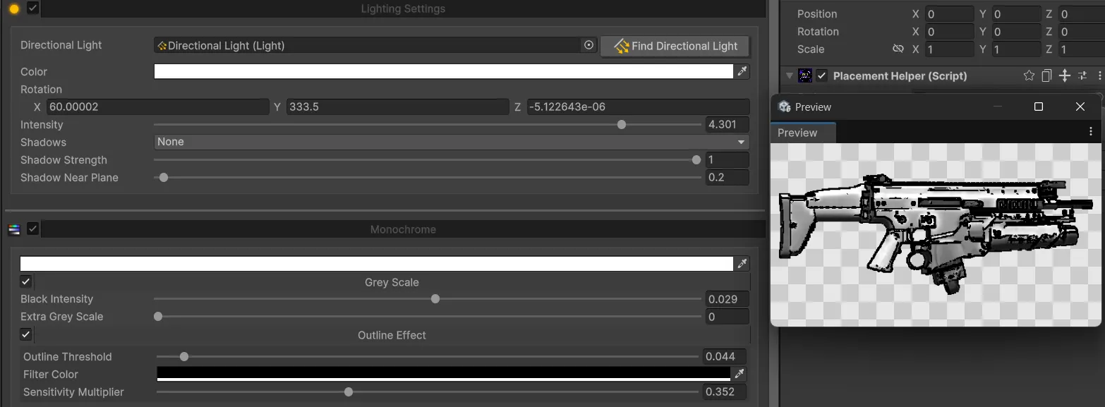 Ajustes del efecto Outline en Icon Generator