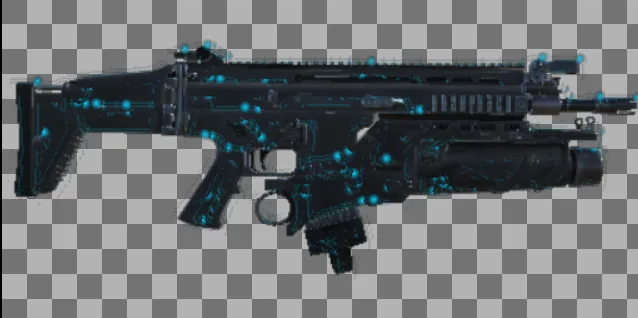 Ejemplo de efecto Glow aplicado a un modelo en Icon Generator