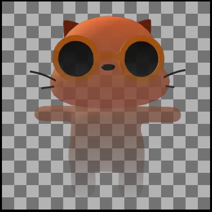 Modelo con fondo transparente en Icon Generator