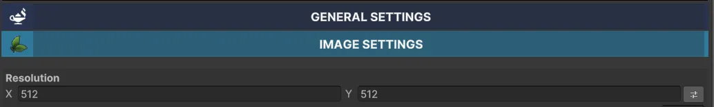 Configuración de Preview Resolution en Icon Generator