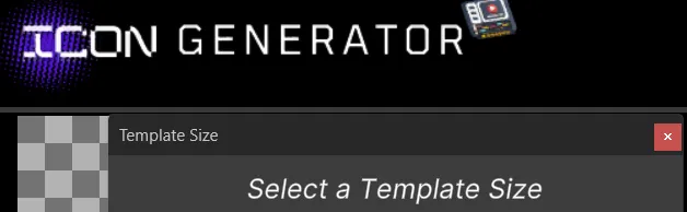 Panel de Image Settings en Icon Generator