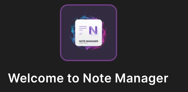 Icono de acceso a Note Manager desde la pantalla de bienvenida